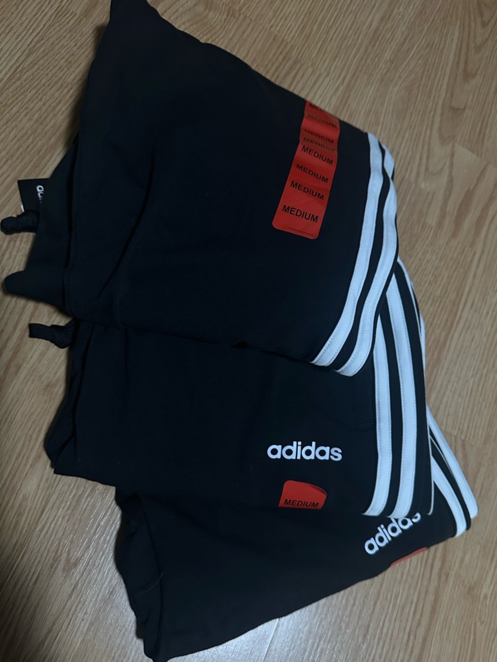 Bulk 7 Pairs of Adidas Black Joggers w/ White Stripes - Picture 2 of 2